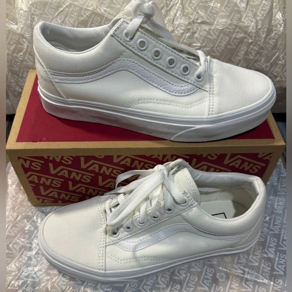 VANS / Old Skool True White, women’s-Men's / Sneakers /Size Women’s 5.5 Men’s4 - Picture 2 of 11
